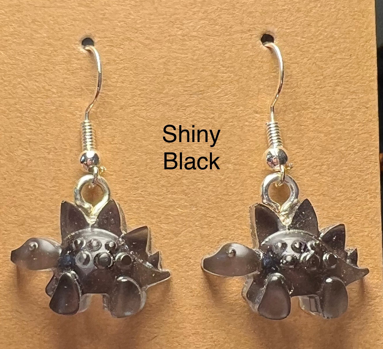 Handmade Colourful Resin Stegosaurus Earrings