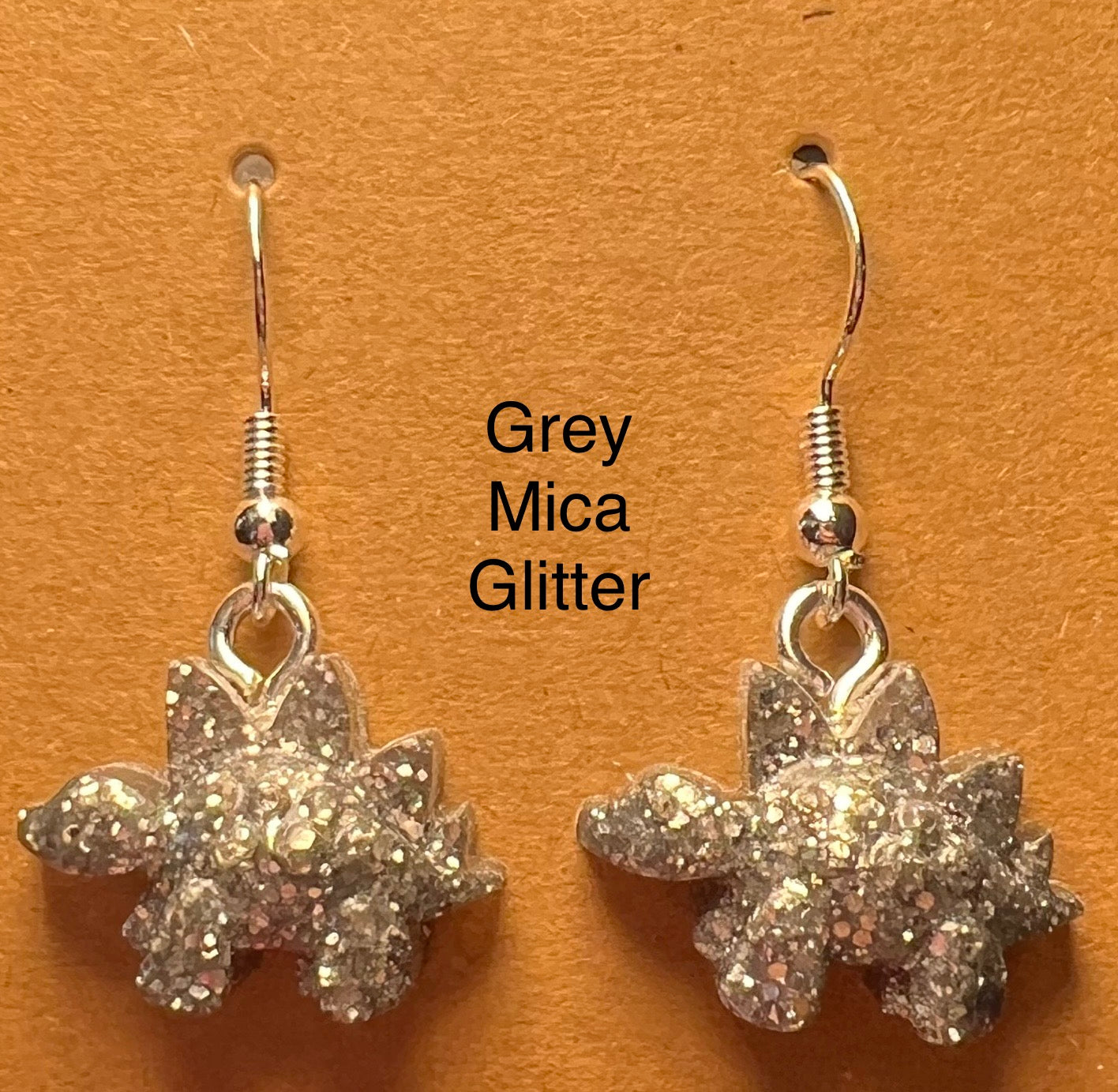 Handmade Colourful Resin Stegosaurus Earrings