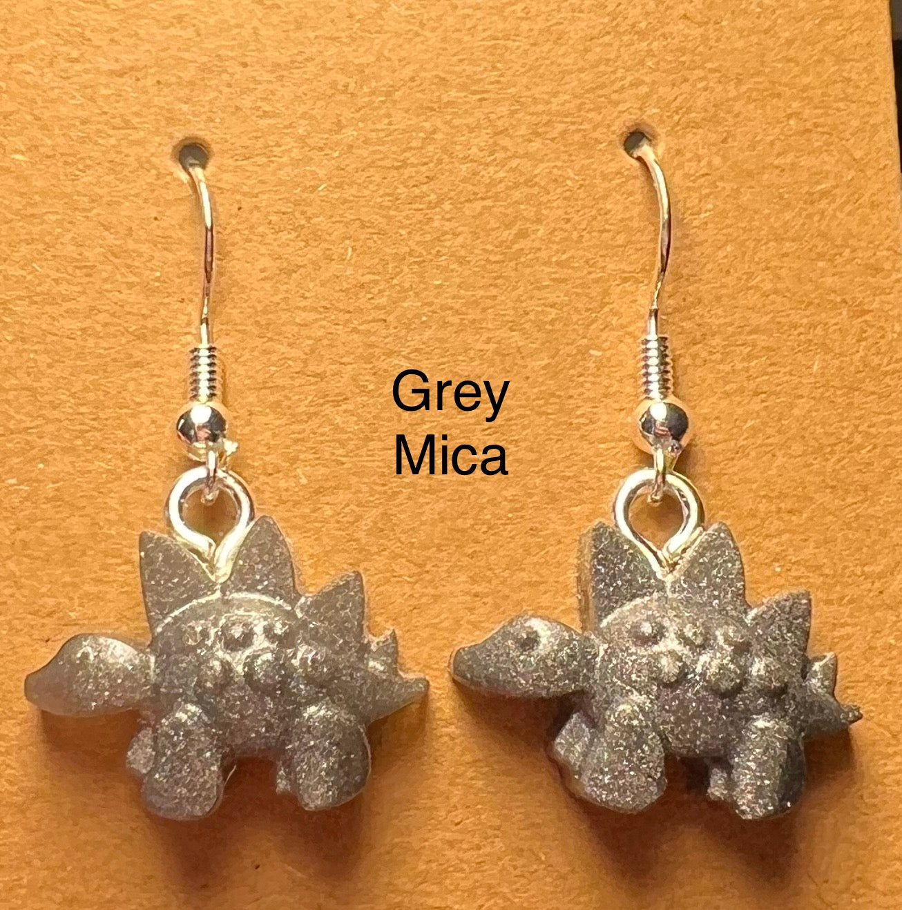 Handmade Colourful Resin Stegosaurus Earrings