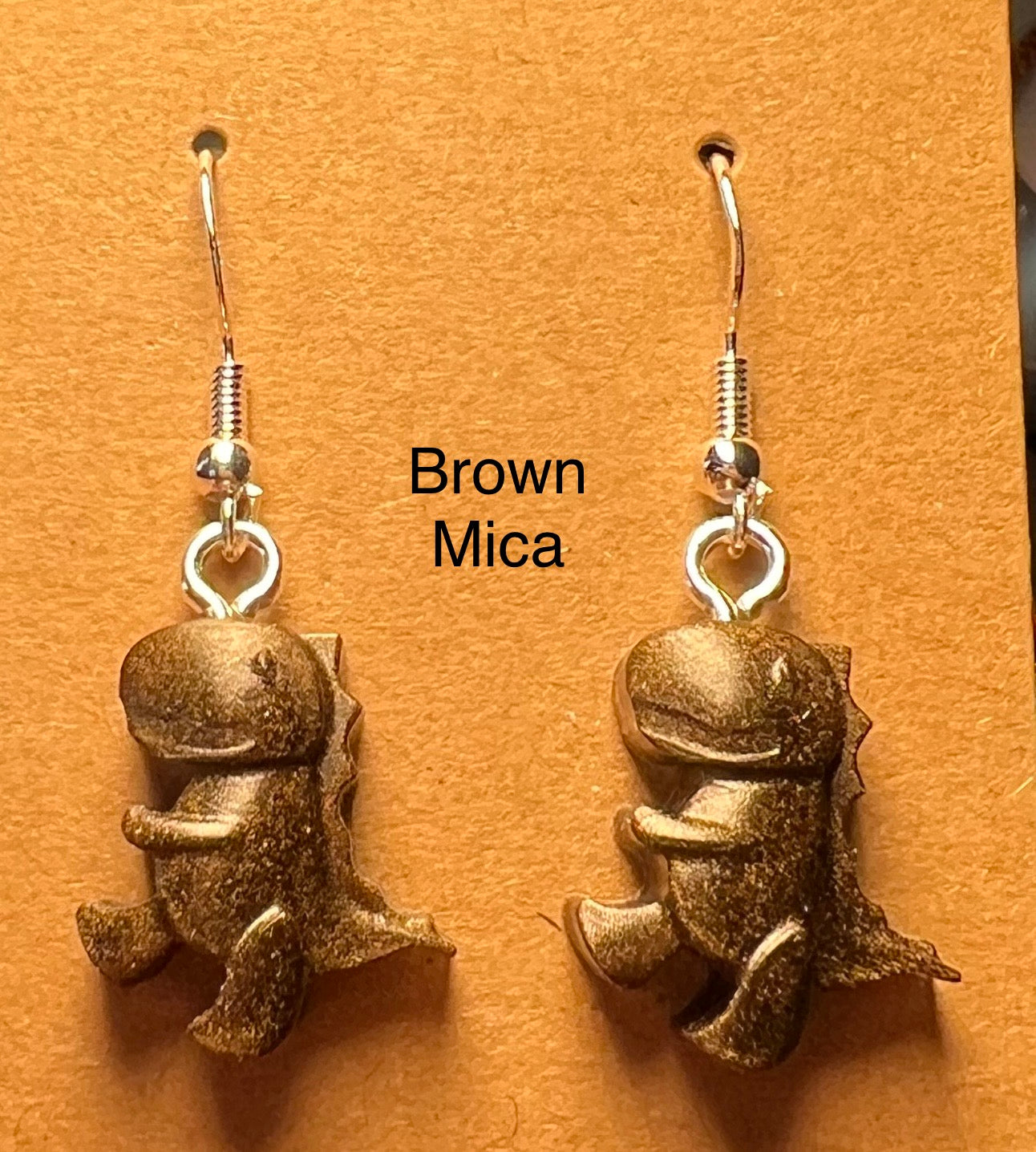 Handmade Colourful Resin T-Rex Earrings