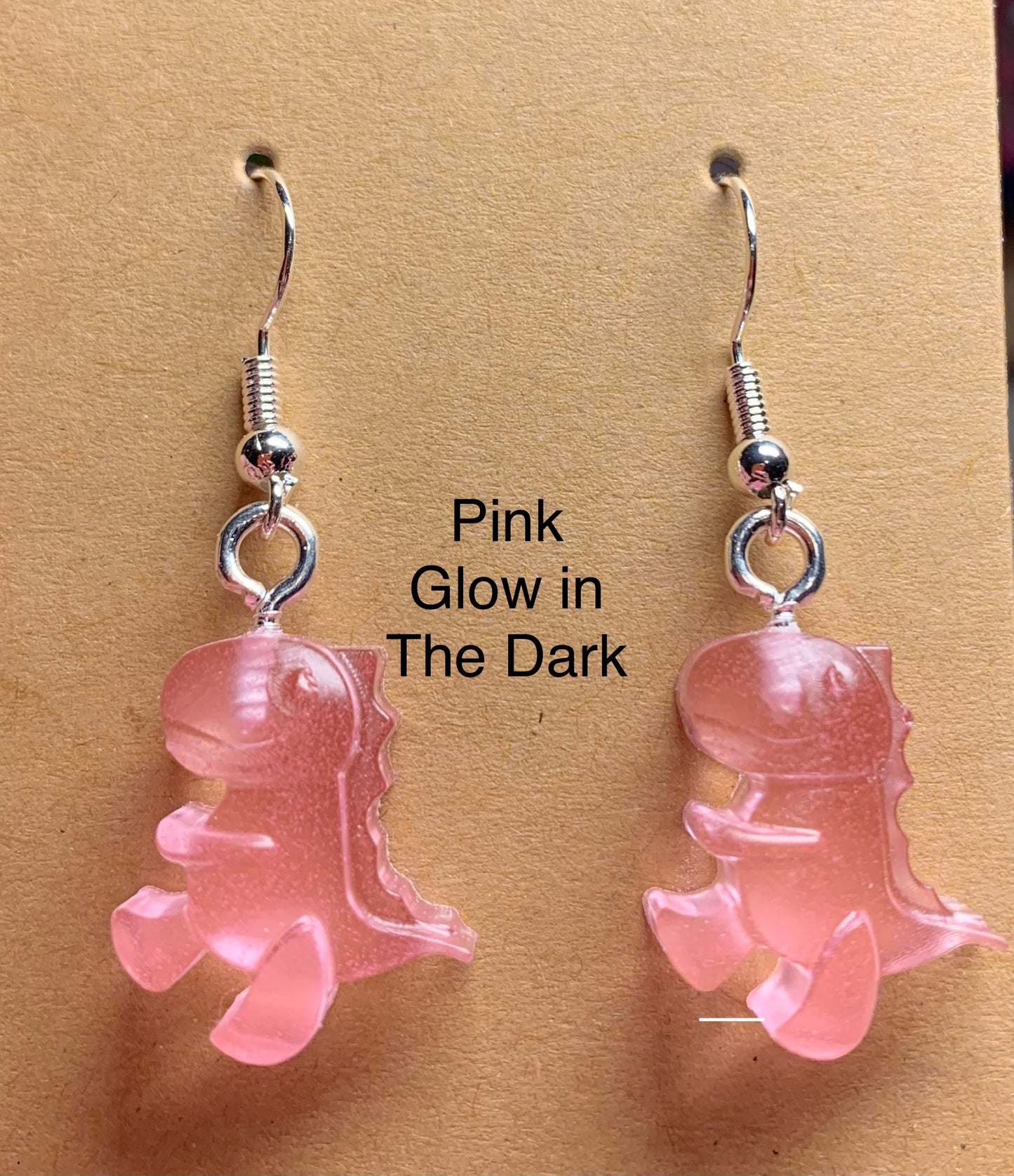 Handmade Colourful Resin T-Rex Earrings