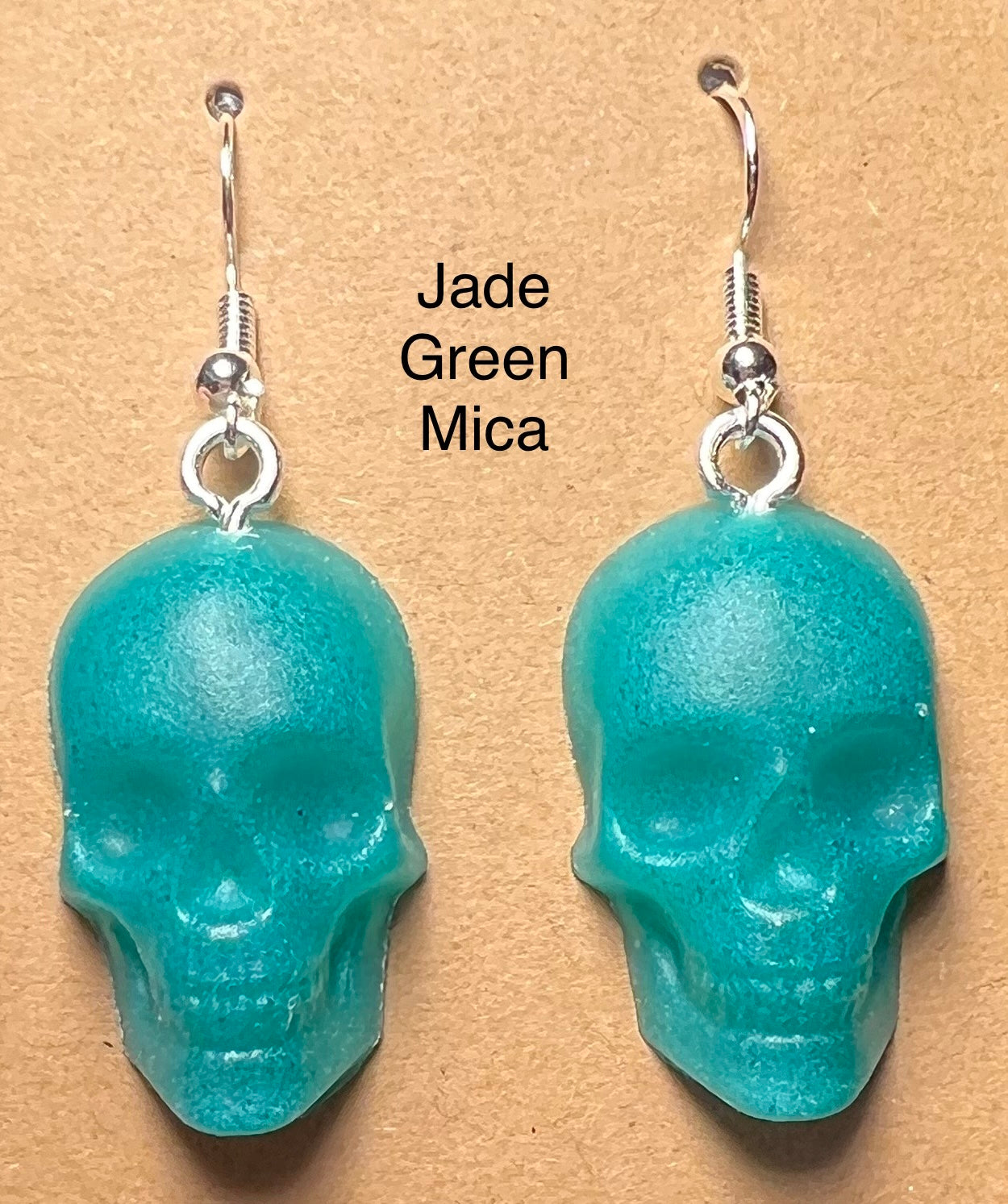 Handmade Colourful Resin Skull Earrings