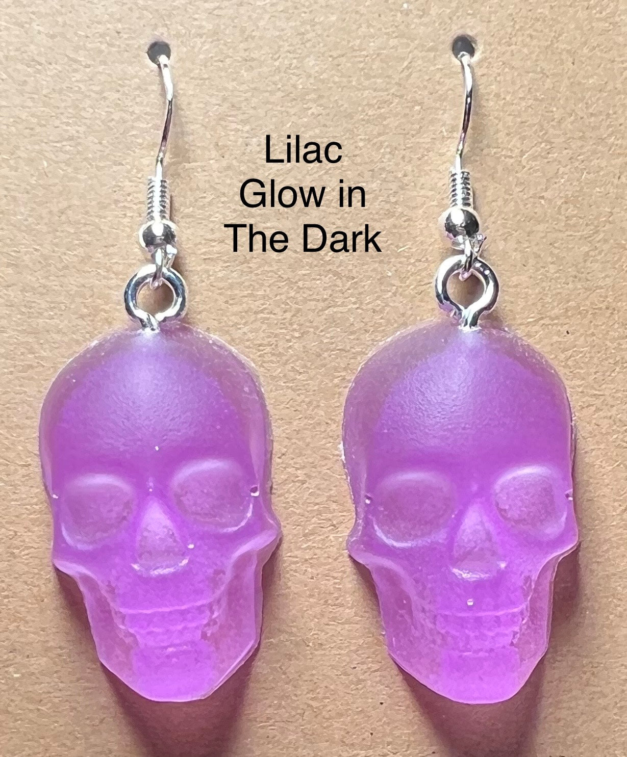 Handmade Colourful Resin Skull Earrings
