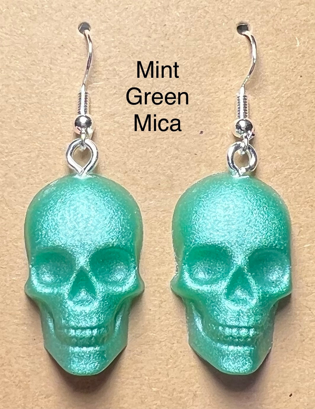 Handmade Colourful Resin Skull Earrings