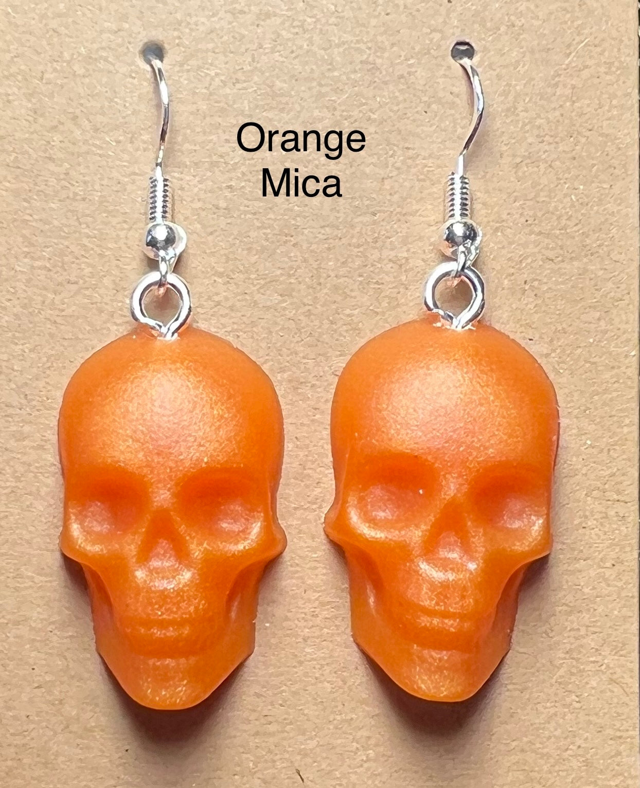 Handmade Colourful Resin Skull Earrings