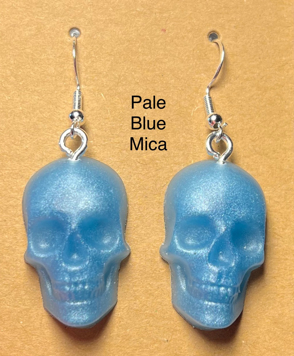 Handmade Colourful Resin Skull Earrings