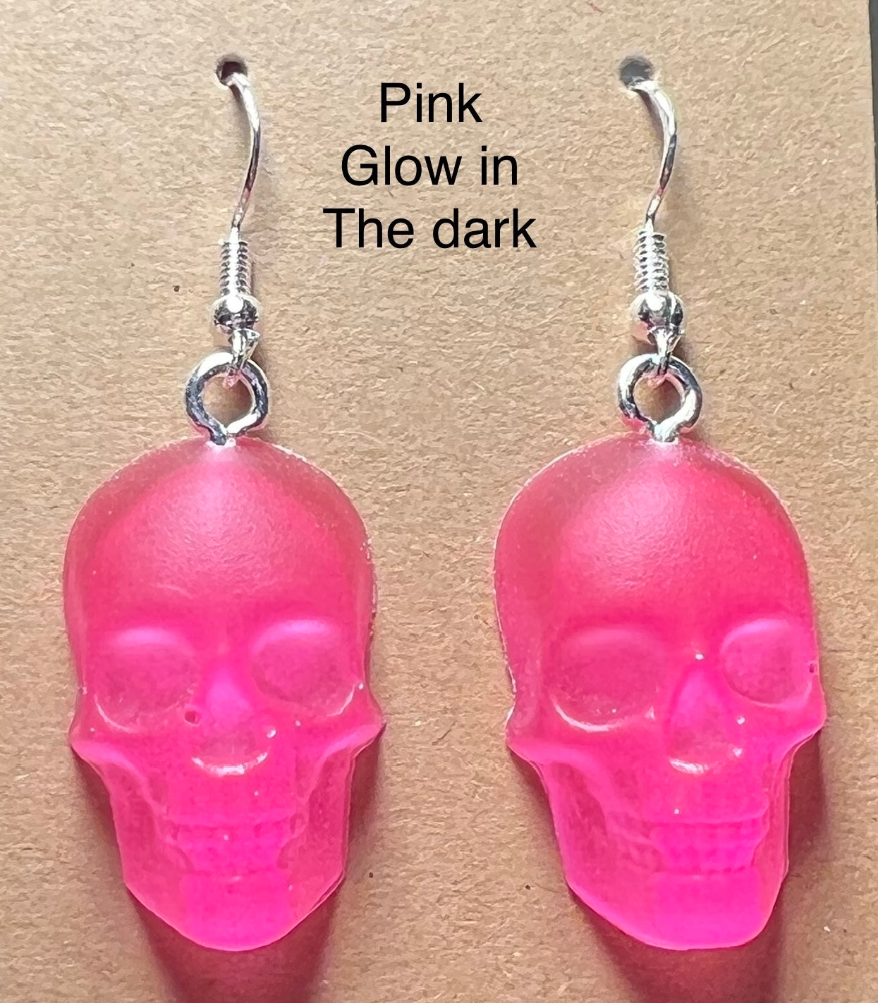 Handmade Colourful Resin Skull Earrings