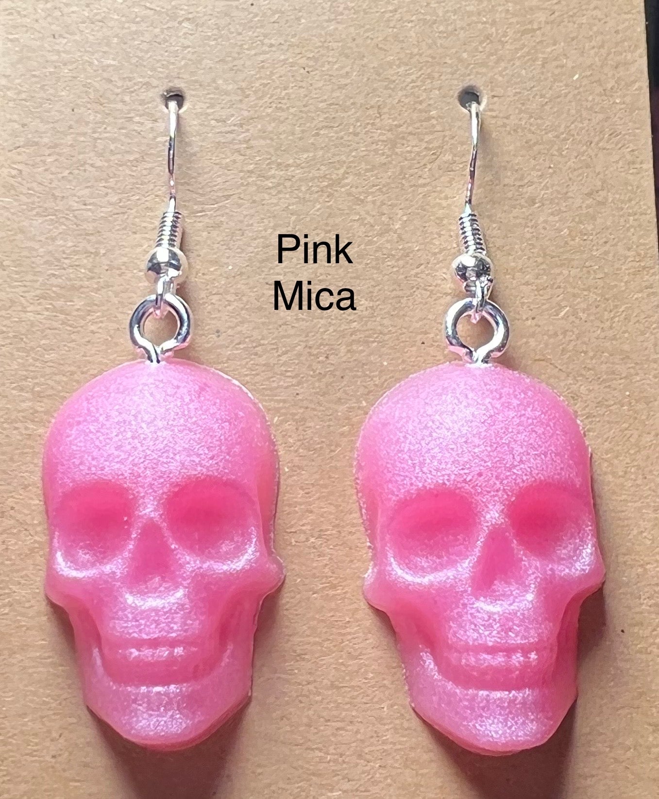 Handmade Colourful Resin Skull Earrings