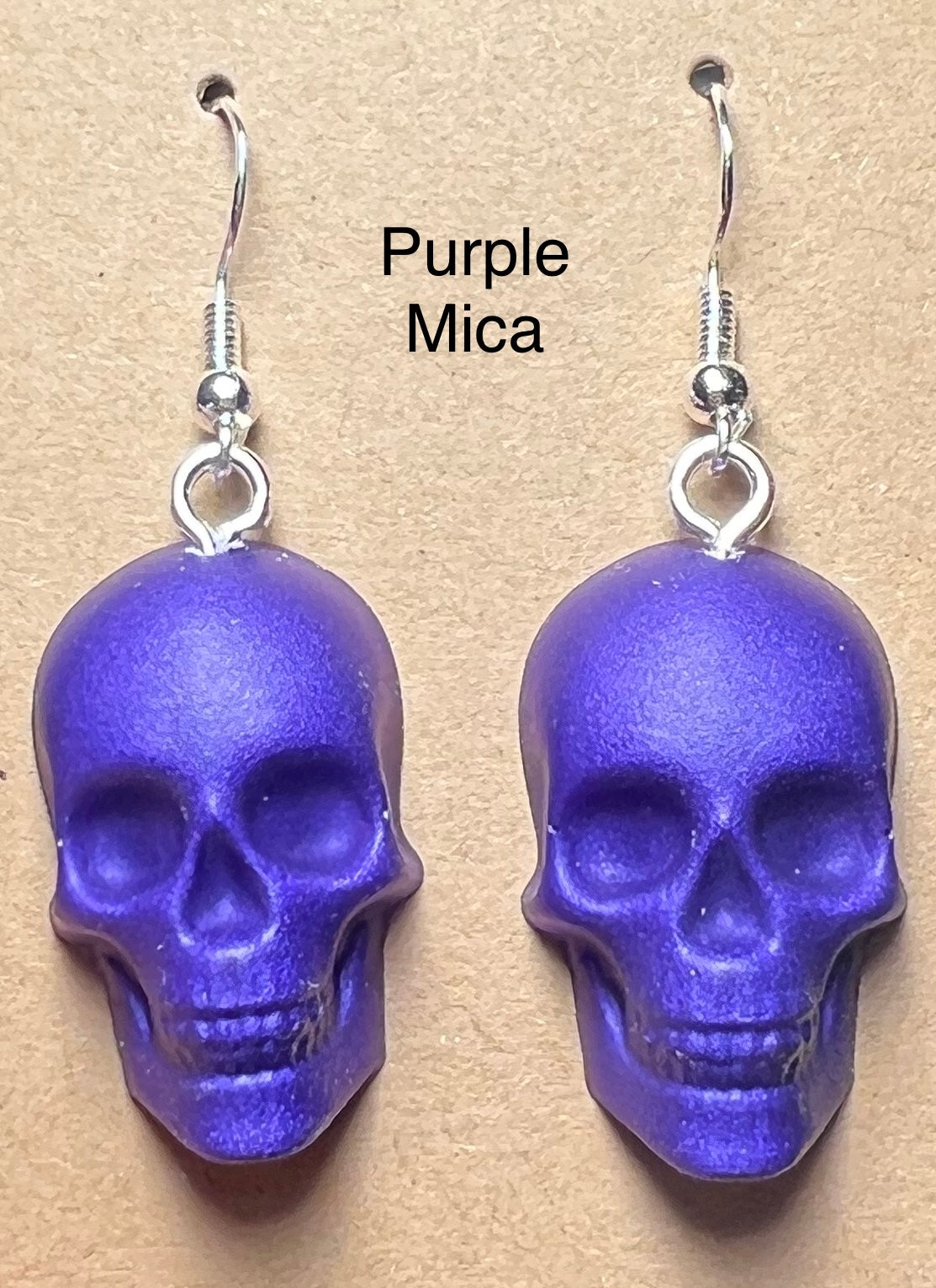 Handmade Colourful Resin Skull Earrings
