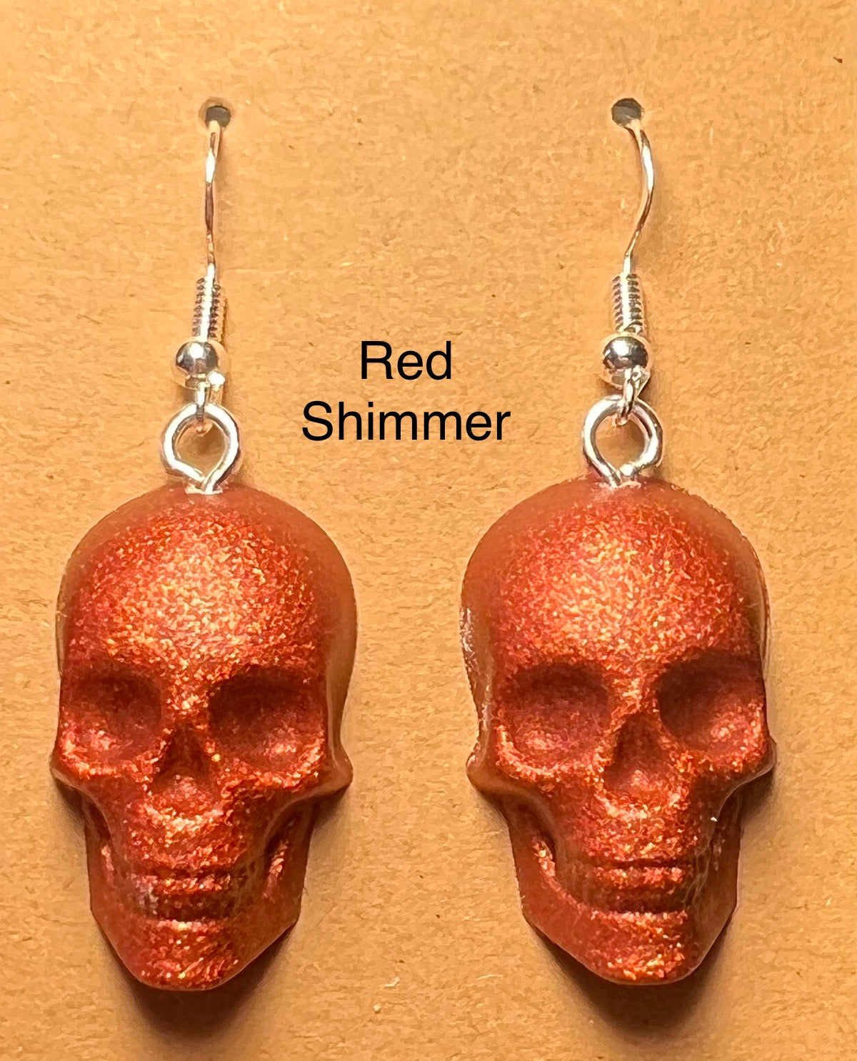 Handmade Colourful Resin Skull Earrings