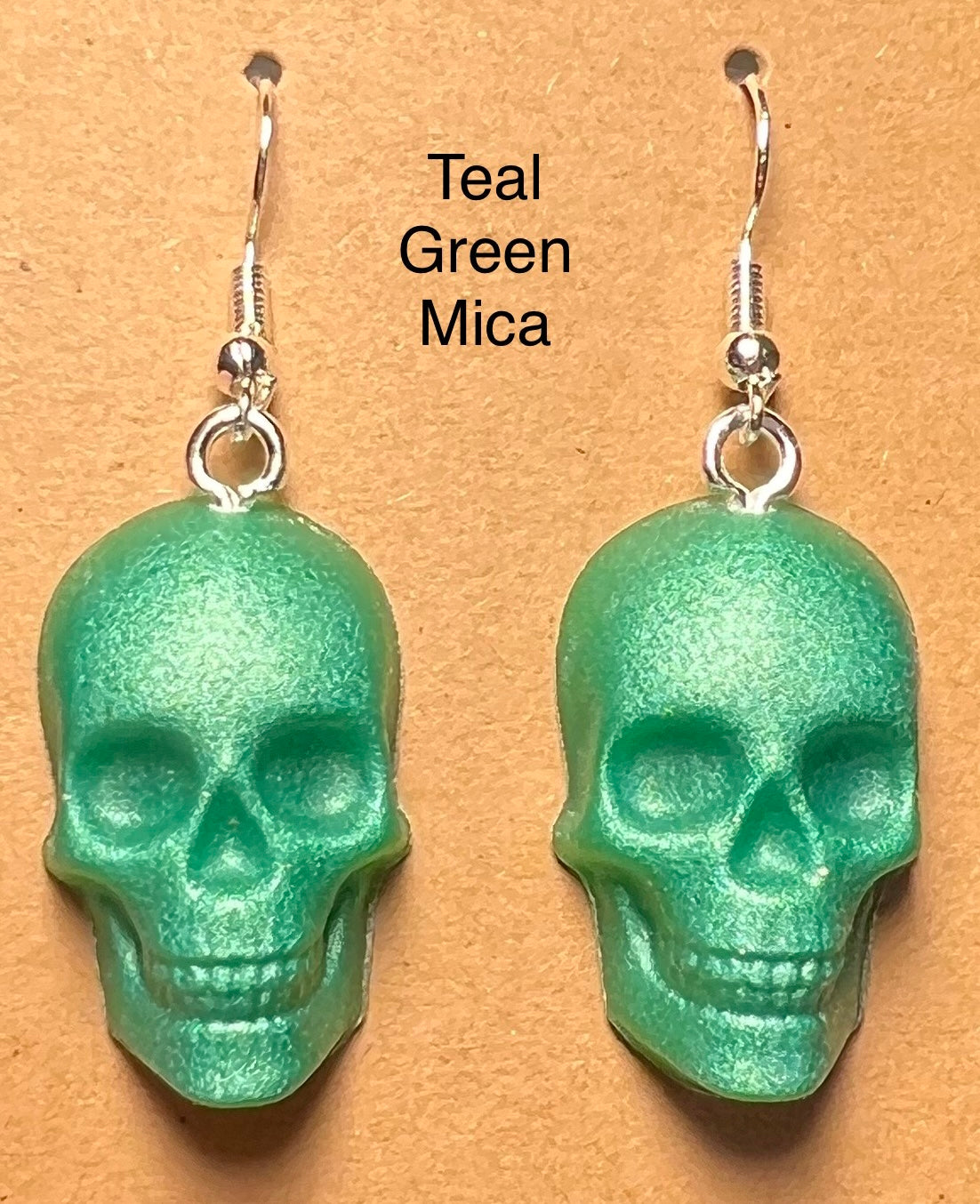 Handmade Colourful Resin Skull Earrings