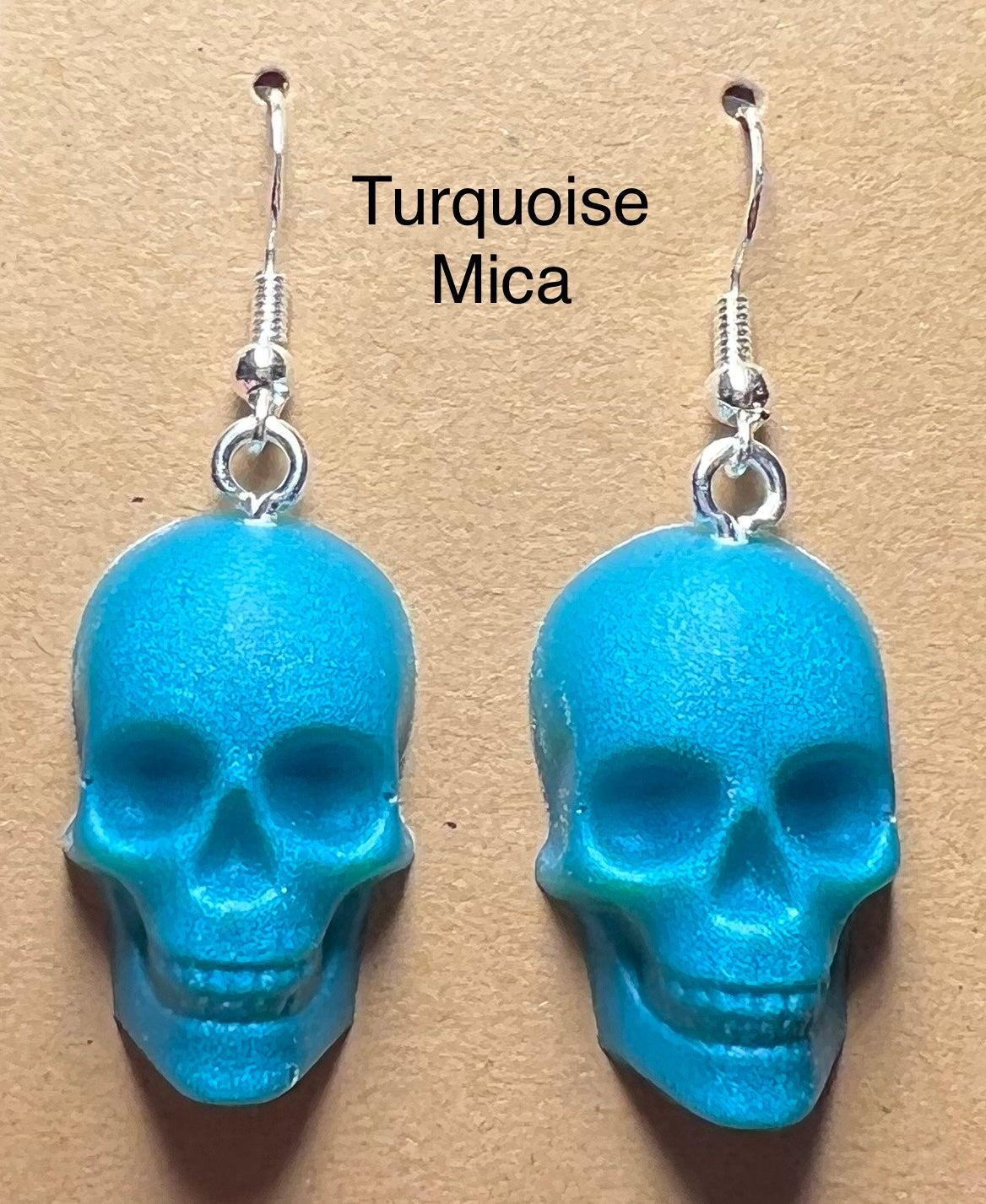 Handmade Colourful Resin Skull Earrings