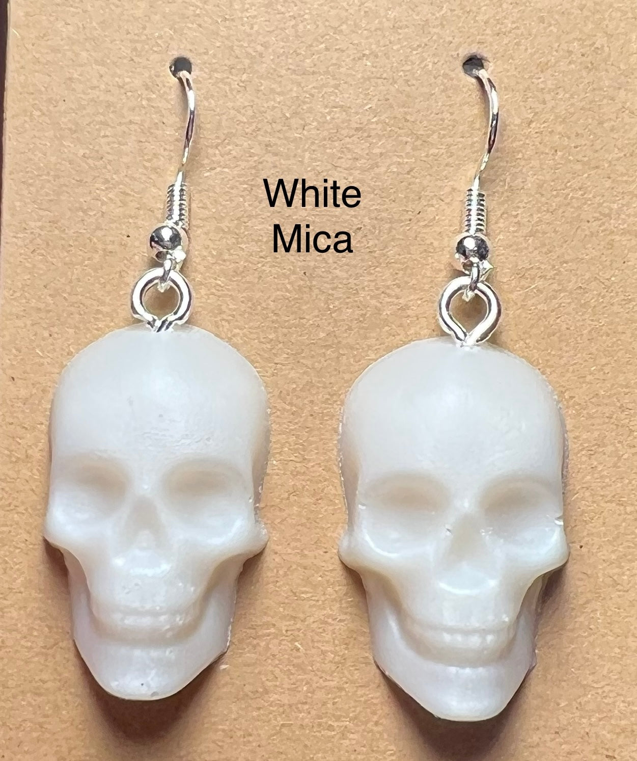 Handmade Colourful Resin Skull Earrings