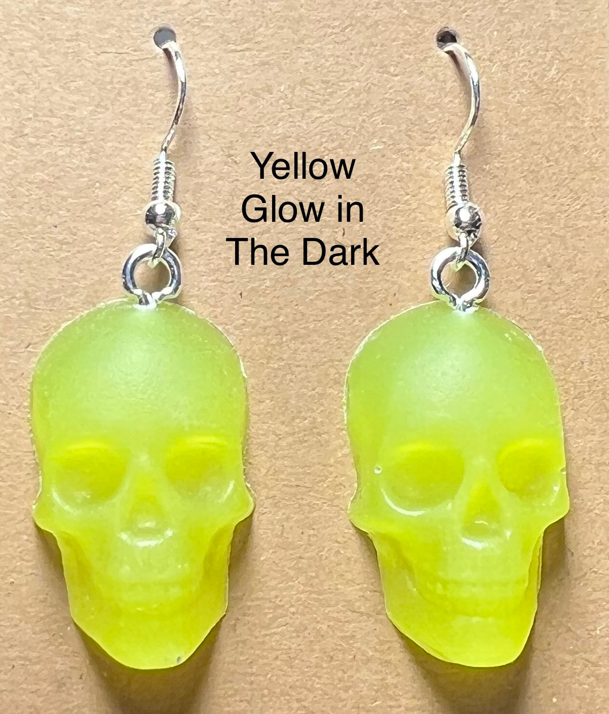 Handmade Colourful Resin Skull Earrings
