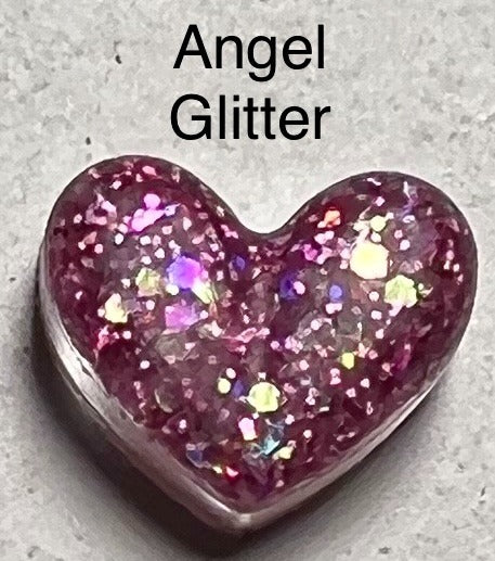 Handmade Glitter and Sequin Heart Earrings