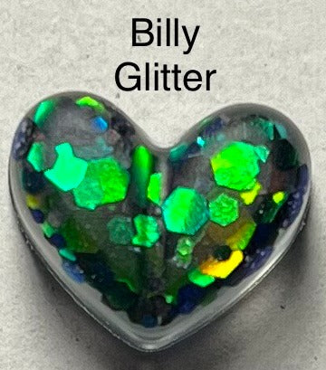 Handmade Glitter and Sequin Heart Earrings