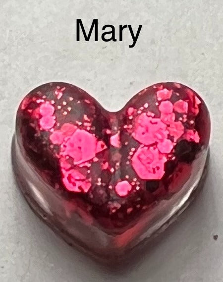 Handmade Glitter and Sequin Heart Earrings