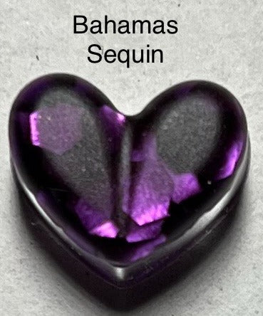 Handmade Glitter and Sequin Heart Earrings