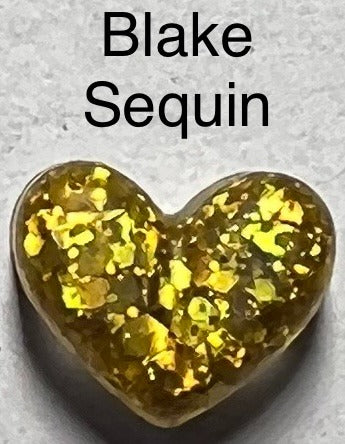 Handmade Glitter and Sequin Heart Earrings