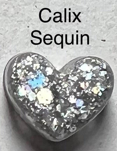 Handmade Glitter and Sequin Heart Earrings