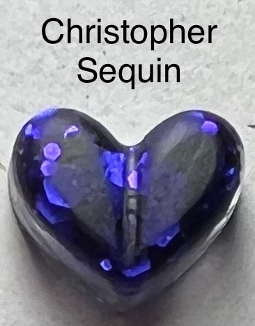 Handmade Glitter and Sequin Heart Earrings