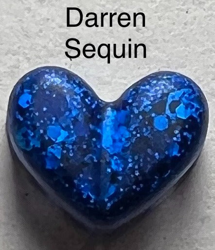 Handmade Glitter and Sequin Heart Earrings