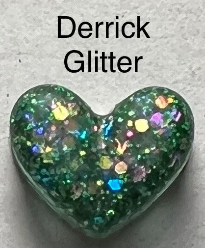 Handmade Glitter and Sequin Heart Earrings