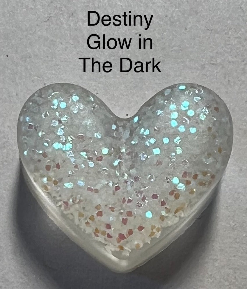 Handmade Glitter and Sequin Heart Earrings