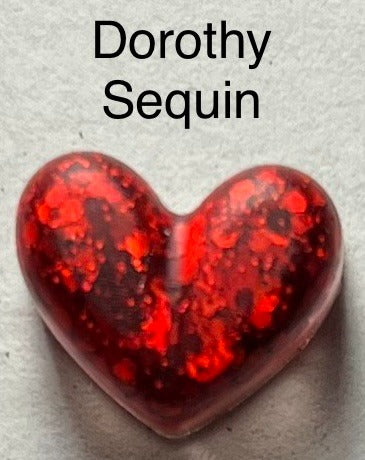 Handmade Glitter and Sequin Heart Earrings