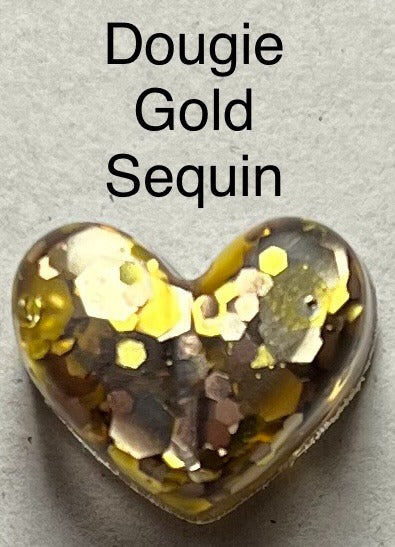 Handmade Glitter and Sequin Heart Earrings