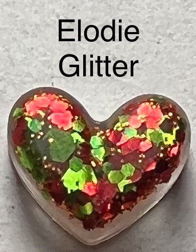 Handmade Glitter and Sequin Heart Earrings
