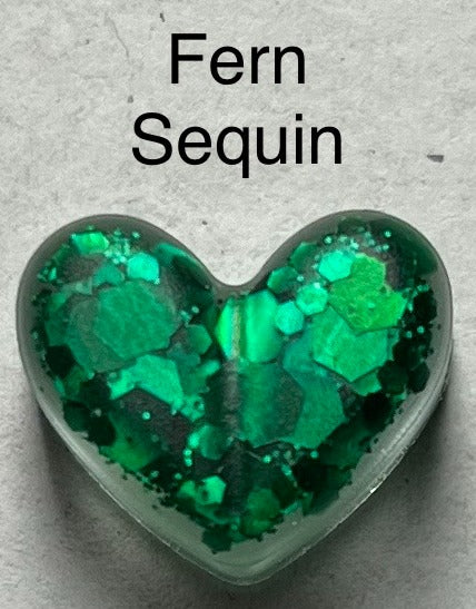 Handmade Glitter and Sequin Heart Earrings