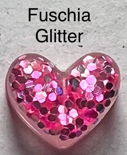 Handmade Glitter and Sequin Heart Earrings