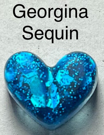 Handmade Glitter and Sequin Heart Earrings