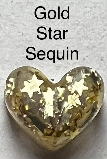 Handmade Glitter and Sequin Heart Earrings