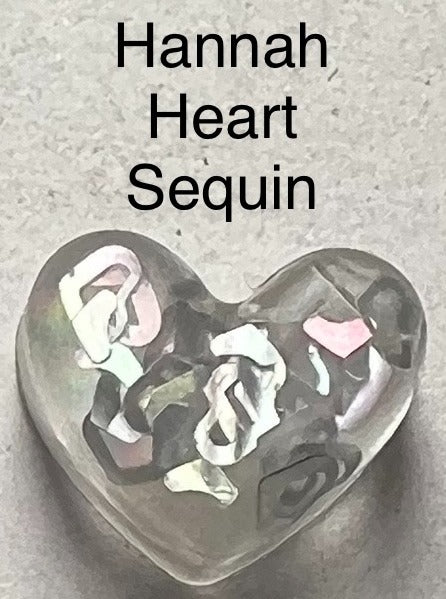 Handmade Glitter and Sequin Heart Earrings