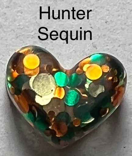 Handmade Glitter and Sequin Heart Earrings