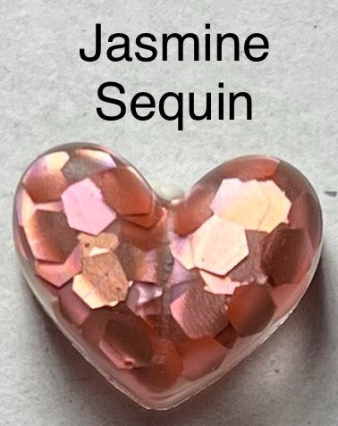 Handmade Glitter and Sequin Heart Earrings