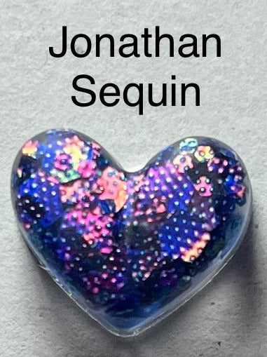 Handmade Glitter and Sequin Heart Earrings