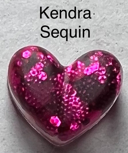 Handmade Glitter and Sequin Heart Earrings
