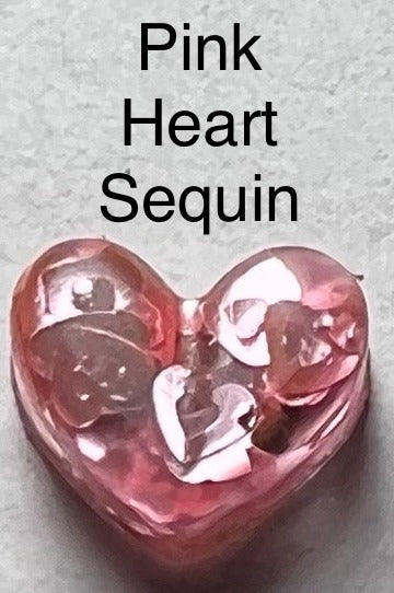 Handmade Glitter and Sequin Heart Earrings