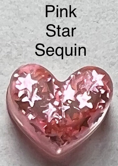 Handmade Glitter and Sequin Heart Earrings
