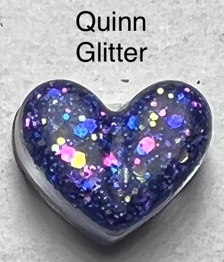 Handmade Glitter and Sequin Heart Earrings