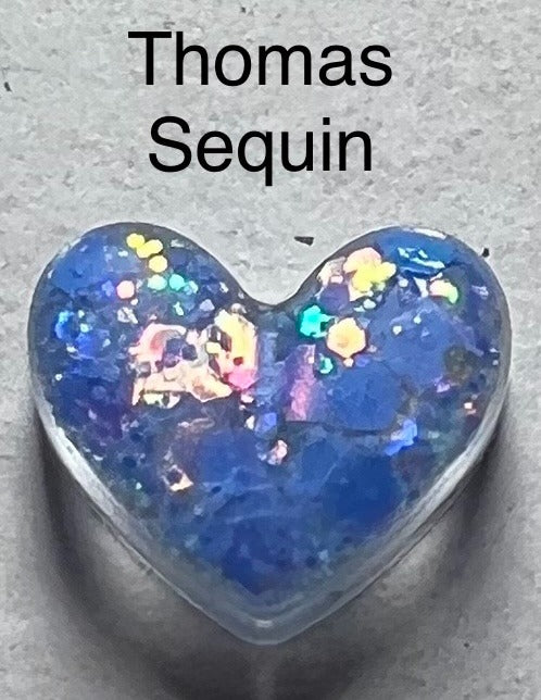 Handmade Glitter and Sequin Heart Earrings