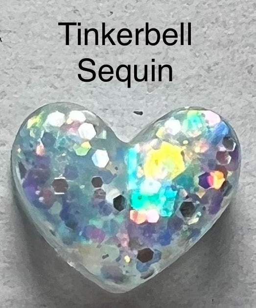 Handmade Glitter and Sequin Heart Earrings